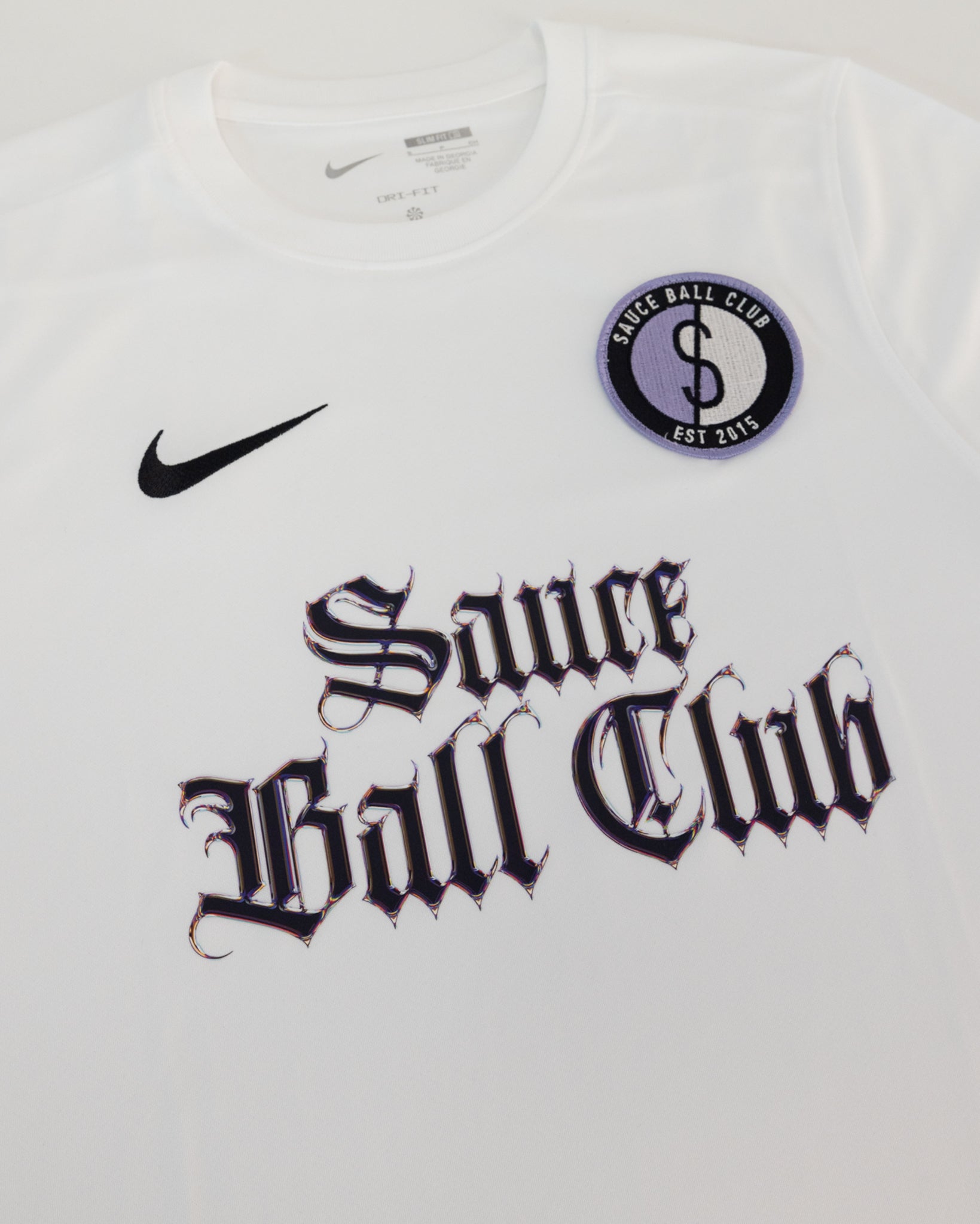 T shirt in white close up shot again