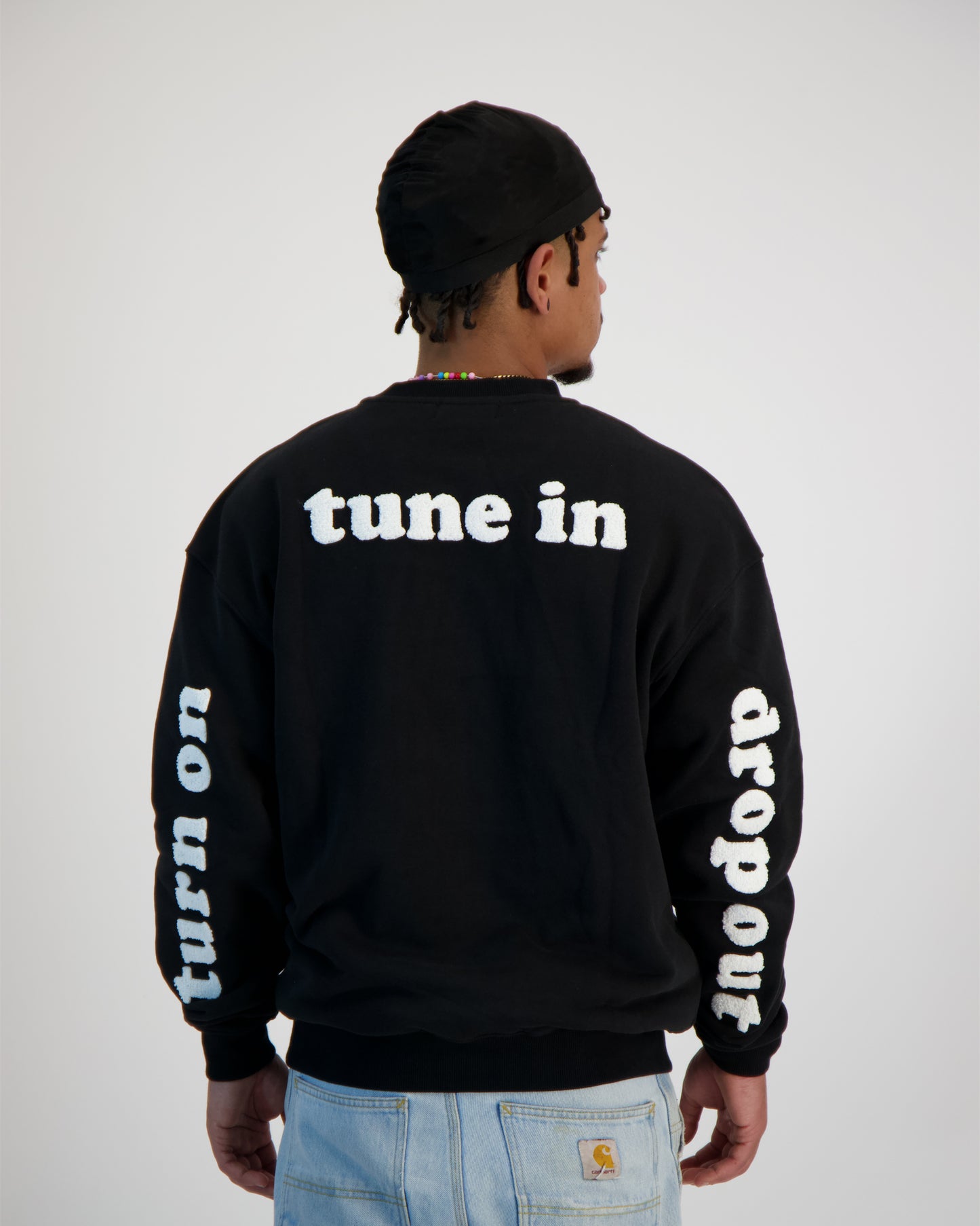 Model wearing Sauce Longsleeve Shot from the Back close up