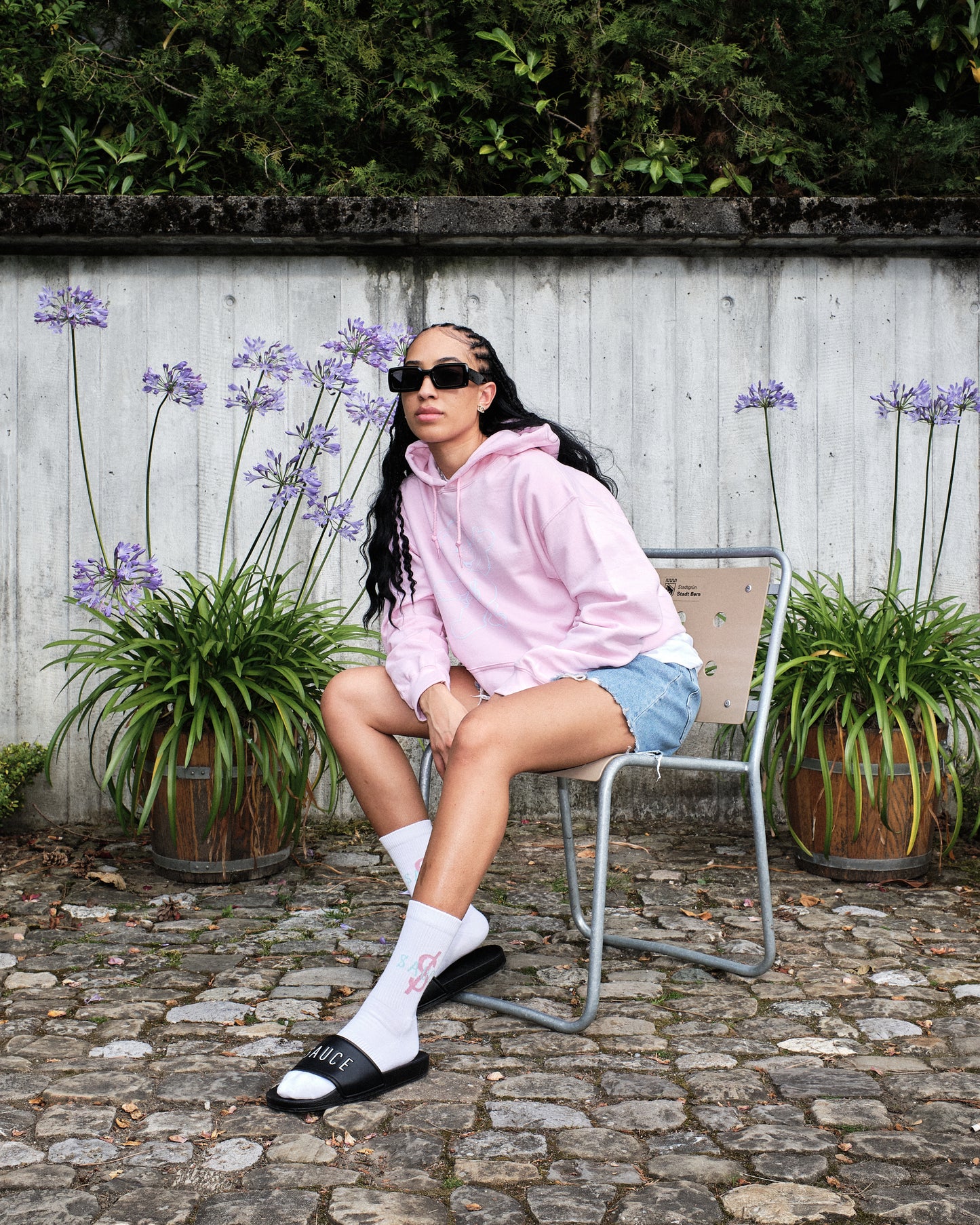 A sauce Model wearing Socks