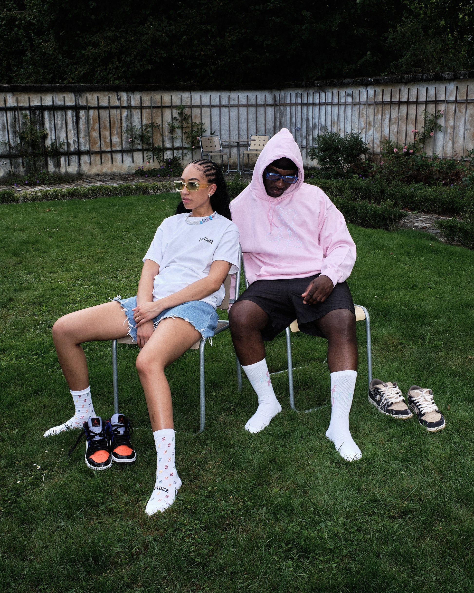 A sauce Model wearing Socks