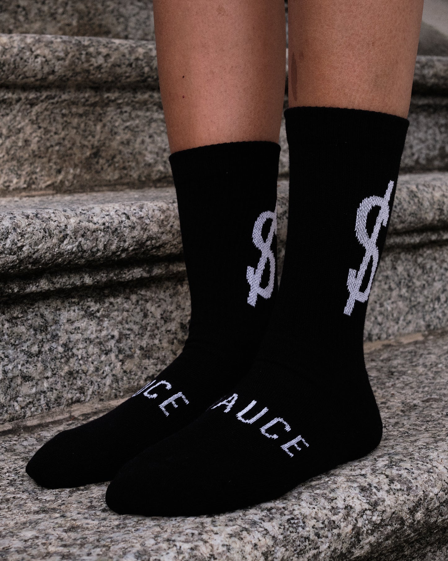 A sauce Model wearing Socks