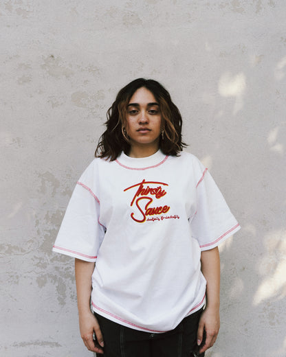 A Sauce Photoshoot Outdoor with a Female Model