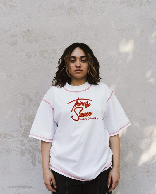 A Sauce Photoshoot Outdoor with a Female Model