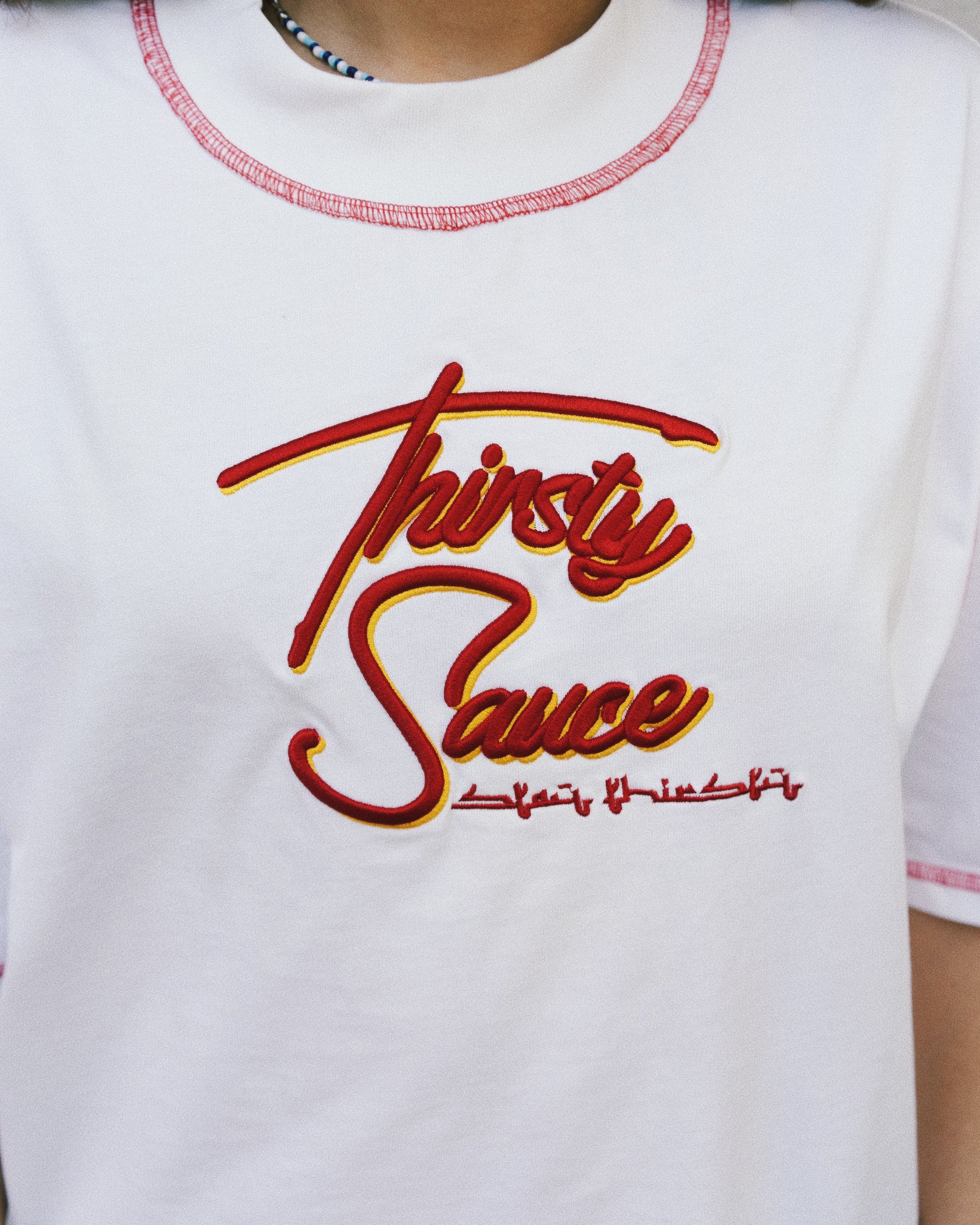 A Sauce Photoshoot Outdoor with a Female Model